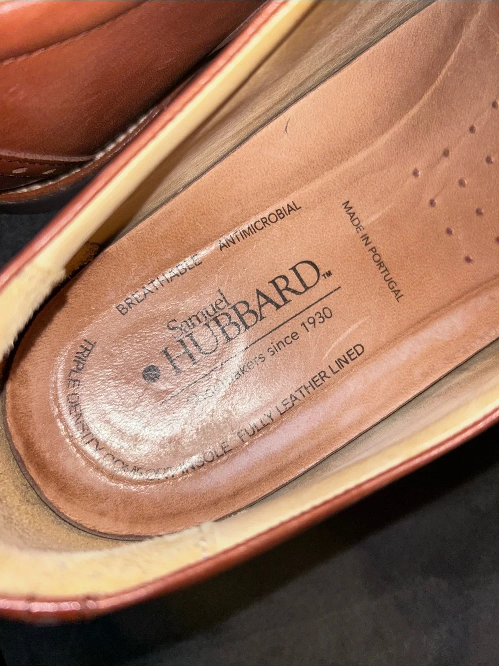 Samuel Hubbard Market Cap Whiskey Tan Leather Oxford Brogue Shoes Vibram 14